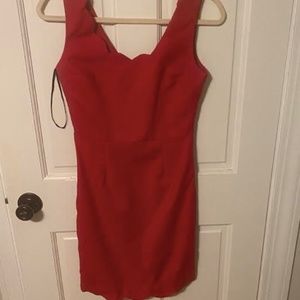 NWT Red Scalloped Bodycon Dress